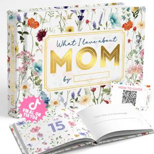 Mothers Day Gifts for Mom - What I Love About You Sentimental Book to Fill Out from Daughter Son - Personalized Hardcover Keepsake Fill in Blank Journal Mothers Day Gifts 2026