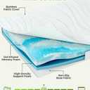 PERLECARE Mattress Topper Queen- 3 Inch Bamboo Memory Foam Mattress Topper for Pressure Relief, Queen Bed Topper Suitable for Side Sleepers and Back Sleepers, Removable & Washable