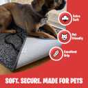 MUDGUARD MAT Dog Door Mat with Paw Design for Muddy Paws, Super Absorbent Microfiber, Non-Slip Indoor Mat, Quick-Dry Chenille Rug for Pets & Entryway, Machine Washable, Grey 16" x 24"
