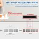 30x6 Return Air Grille (Duct Opening Size), Air Return Vent Cover, AC Vent Cover, 30x6 Cold Air Return Vent Cover, Flat Return Air Grilles, Outer Dimensions:31.75"W x 7.75"H (30"W x 6"H, Duct Opening)