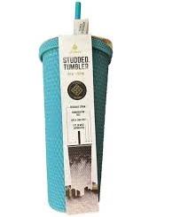 Manna Teal Rubberized Studded Tumbler 24 fl oz