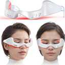 Under Eye Red Light Therapy Device, Facial red Light Therapy for reducing Dark Circles and Puffiness, Smoothing fine Lines, Eye Massager with Glasses Strap