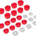 7-141 Body and Cab Mount Bushing Kit for Chevy Silverado & Sierra 1500/2500 2WD/4WD 1999-2014 Polyurethane Body Cab Mounts & Washers (Red 24PCS)