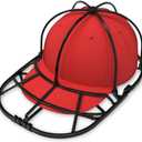 XQXA Hat Washer Cage for Baseball Caps - Hat Cleaner for Washing Machine & Dishwasher, Fits Adult & Kids Caps - Baseball Cap Washing Cage-Black