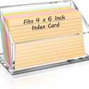 4x6 Index Card Holder, Clear Acrylic 4x6 Index Card Organizer -1 Pack (No Card)