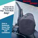 YHMOTO Detachable Sissy Bar Passenger Backrest 22" Inch Rear Pad Fit for Harley Touring Models 2009-2025 Road King Ultra CVO Limited Street Glide Road Glide Electra Glide (Black)