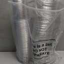 Round Bottom Clear Plastic Cups with Sip Lids, 50 Sets, 16 Oz Disposable Iced Coffee Cups with Strawless Lids To Go Cold Drink Cups for Smoothies, Juices, Party Catering