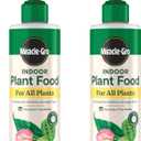 Miracle-Gro Indoor Plant Food for All Plants, Liquid Plant Food for Houseplants, Flowers, Vegetables, Herbs, and More, 8 fl. oz., 2-Pack