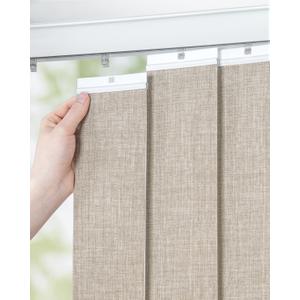 UNISHADES Vertical Blind Replacement Slats for Indoor Windows – Blackout Window Treatment for Home or Office, Room Darkening, 34-Pack Natural, 3.5" x 82.5"