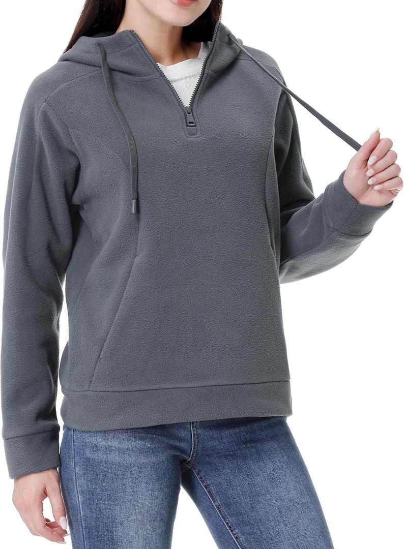 GIMECEN Women's Polar Fleece Hoodies Quarter Zip Sweatshirt Long Sleeve Sweaters Casual Pullover Jacket with Pocket (XXL) GIMECEN Women's Polar Fleece Hoodies Quarter Zip Sweatshirt Long Sleeve Sweaters Casual Pullover Jacket with Pocket (XXL)