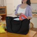 Extra Large Canvas Tote Bag - 27" X 16" X 8" Heavy Duty Reusable Shoulder Bag Personalized Custom Tote for Shopping