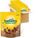 belVita Bite Size Snacks, Chocolate Crunchy Bites, 6-5 oz Bags (EXP 08/14/26)