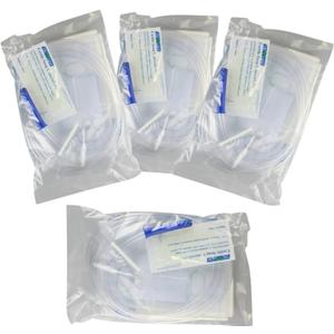 Disposable Enema Bag Set with 1500 ml Enema Bag, 60 Inches Tubing, Clamp for Colon Cleansing (Pack of 4)