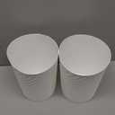 Bathroom Trash Can 1.8 Gallon Small Waste Basket Garbage Can for Dorm Kitchen Toilet Office Bedroom, 2 Pack White