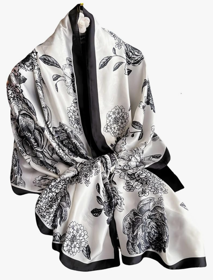 Large Shawl Scarf For Women Lightweight Wraps Silky Headscarf Long Sunscreen Scarfs