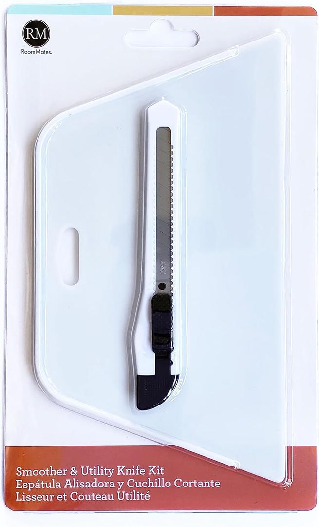 RoomMates KIT4227FP Smoother and Knife Kit, White,  Crayola Craft Stick Shapes