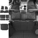 Floor Mat Trunk Mat Backrest Mat Compatible with 2011-2021 Jeep Grand Cherokee Cargo Liners Replacement for 2011-2021 Jeep Grand Cherokee Accessories(Rear Trunk Mat+Backrest Mat+Floor Mats)