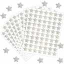 2100 Pcs Star Stickers, Glitter Star Stickers for Reward Chart 30 Sheets Reward Sticker, Holographic Rainbow Sticker Teachers for Calendar Students Classroom Office (Silver)