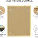 Hongkee 20x24 Frame Set of 2, Gold Wood Style - Display 16x20 Picture with Mat or 20 x 24 Poster without Mat, Wall Mounting Horizontal and Vertical