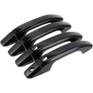 4pcs Exterior Door Handle Cover Car Door Handle Protector for Chevrolet Silverado 1500 2014-2024 Car Door Handle Protector with 2 Keypad ABS Black