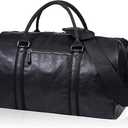 seyfocnia Oversized Duffle Travel Bag Waterproof Leather Weekend Bag Large Carry On Large Carry On Hangbag for Mens or Women