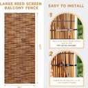 ZNCMRR Reed Fencing Rolls Fencing 4ft High Roll Reed Screen for Balcony Patio Garden Backyard 4FT X 16.4FT Privacy FenceBrown