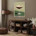 Vintage Cocktail Wall Art Espresso Martini Poster Funky Aesthetic Canvas Prints Retro Bar Cart Decor for Bar Bedroom 8x12inch Framed