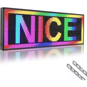 P10 Outdoor Scrolling Led Sign 27”X14” WIFI Control Full Color with High Brightness and New SMD Technology led sign Programmable for Store Business board