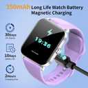 Smart Watch, Smartwatches for Men Women, 1.85" HD Fitness Tracker (Answer/Make Calls), 120+ Sport Modes, Heart Rate/Sleep Monitor, IP68 Waterproof Fitness Watch, Smartwatch (Purple)