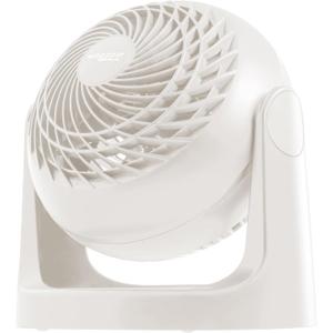 IRIS USA WOOZOO Desk Fan, Air Circulator, 3 Speeds, 52ft Max Air Distance, 360° Adjustable Tilt, 30 db Quiet Motor, Fan for Bedroom, Office, Dorm, Medium, White, Small Standard
