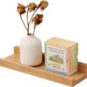 Oak Floating Shelves 12 Inch Wall Shelves for Decor and Storage, 4 Inch Deep Natural Solid Wood Shelf, Picture Ledge Shelf for Bedroom Bathroom Living Room KitchenLaundry Room