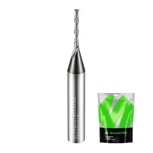 Spiral Upcut Router Bit 1/4 Inch Shank 1/16 Inch Cutting Dia. 1/2'' CL. Extra Long 2'' OVL. Carbide Upcut CNC Router Bit, Ideal for Wood Engraving and Plunging Applications Spiral Upcut Router Bit 1/4 Inch Shank 1/16 Inch Cutting Dia. 1/2'' CL. Extra Long 2'' OVL. Carbide Upcut CNC Router Bit, Ideal for Wood Engraving and Plunging Applications