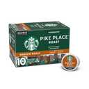 Starbucks K-Cup Coffee Pods, Medium Roast Coffee, Pike Place Roast For Keurig Coffee Makers, 100% Arabica, 1 Box (10 Pods), EXP 03/DEC/2025
