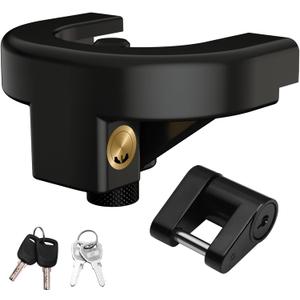 2 Inch Trailer Hitch Lock Kit,Heavy Duty Anti-Theft Trailer Tongue Reinforced Solid Steel Tow Coupler Locks Set for RV,Camper,Boat,Caravan