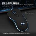 Rii Three Colors Backlit Keyboard and Mouse, Wired Keyboard and Mouse Combo, USB Keyboard and Mouse Set,Quiet Input Gaming Keyboard,Optical RGB Mouse for School,Office,Business and Gaming
