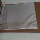 3 Rings Check Binder for End-Stub Deskbook Checks, 3 on a Page, Fit 3 & 9 Holes Check Faux Leather (11 1/4" x 9") (Brown)