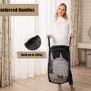 2 Pcs Strong Mesh Pop-up Laundry Hamper, Quality Pop Up Hampers for Laundry with Durable Handles Solid Bottom High Carbon Steel Frame, Easy to Open and Fold Flat for Storage(Black)