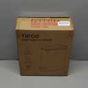 TIPGO Slim Bathroom Trash Can with Lid Soft Close, Step Pedal, 6 Liter / 1.6 Gallon Stainless Steel Trash Bin, Small Garbage Cans for Bedroom, Office, Kitchen (Matte Black)