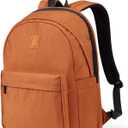 Hanke Travel Backpack for Women Men, Small College Laptop Backpack, Lightweight Water-Resistant Work Bookbag, Cute Casual Daypack for 15.6 Inch Laptop, Reddish Brown