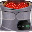 Lower Back Massager with Heat, Heating Pad for Back, Stomach Heating Pad, Waist Belt Wrap with Heat Vibration 3 Levels Adjustable, Touchscreen Control, Adjustable Size, Gifts for Dad Mom (Grey)