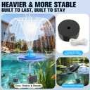 Large Pond Fountain,Floating Pool Fountain with LED Lights,Big Floating Water Fountain Pump,Pond Fountain Aerator with Anchor,Outdoor Pool Water Feature for Pond,Garden (Corded Electric,33FT Cord)