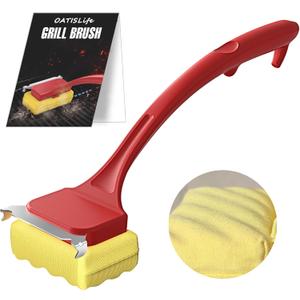 Grill Brush for Outdoor Grill, Bristle Free Grill Brush BBQ Grill Brush with Scraper, Steam Grill Cleaning Brush & Grill Cleaning Kit, BBQ Brush for Gas Charcoal Smoker Griddle, Gifts for Men Dad