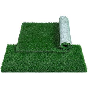 2 Pack Artificial Grass Large 32"×22" Professional Dog Gras Mat
Training Turf Outdoor Rug Patio Lawn Decoration Easy to Clean with Drainage Holes Dog Potty Fake Grass Hemmed Edge Realistic
