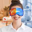 2PCS Cooling Eye Mask and Neck Ice Wrap,Cold Gel Eye Ice Pack for Sleep,Cooling Mask for Eyes,Reusable Ice Eye Patch Cold Compress for Puffy Eyes,Headache,Dark Circles,Migraines Relief,Blue