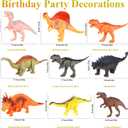 25Pcs Dinosaur Birthday Decorations Mini Dino Figures Cupcake Toppers Animal Theme Party Cake Baby Shower Supplies