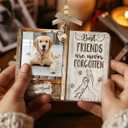 3 x Dog Memorial Photo Frame Ornament, Personalized Picture Frame Ornament for Pet Remembrance, Wooden Photo Keepsake for Tree Decorations, Sympathy Gifts for Loss of Dog