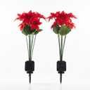 Solar Light Flower Shape Outdoor Garden Decor Solar-Powered Fairy Light for Garden and Patio Elegant and Design for Festivals and Holidays 2 Pack