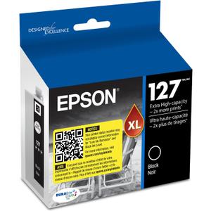 EPSON 127 DURABrite Ultra Ink Black Cartridge For NX-530, NX-625, WF-3520, WF-3530, WF-3540, WF-545, WF-60, WF-630, WF-633, WF-635, WF-645, WF-7010, WF-7510, WF-7520, WF-840, WF-845,Water Resistant
