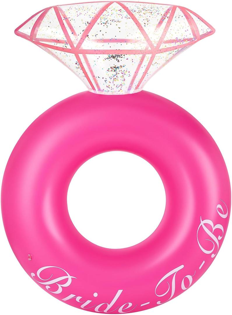 HeySplash Pool Floats, Inflatable Pool Float, Large Floatie for Bachelorette Party, Swim Tube River Lake Beach Bride Wedding Decor Fun Toy Raft Adults