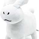 White Gubby Rabbit Plush Toy  Soft Forsaken Gubby Plush Stuffed Animal, Cute Game Character Collectible Plushie Gift for Kids and Gamers (Rabbit White Gubby)